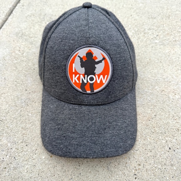 Disney Parks Star Wars Han Solo I KNOW Adjustable Baseball Cap Hat Adult gray - Picture 3 of 6